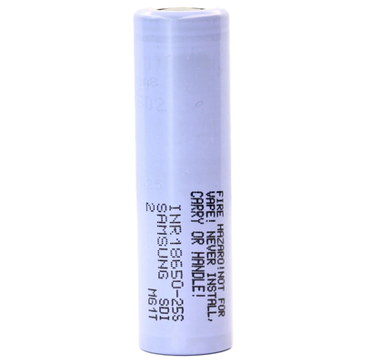 サムスン 25S 18650 2500mAh 20A バッテリー 3.6V 円筒型リチウムイオンセル INR18650-25S
