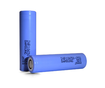サムスン 25S 18650 2500mAh 20A バッテリー 3.6V 円筒型リチウムイオンセル INR18650-25S