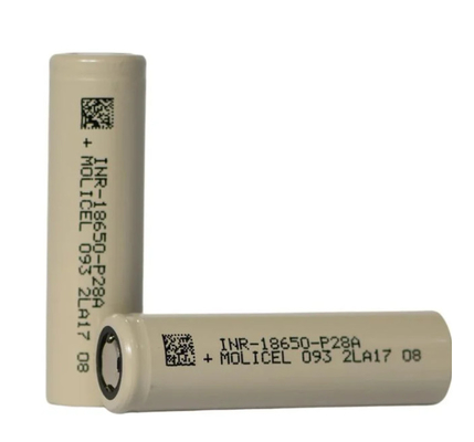 モリセル INR-18650-P28A 18650 バッテリー 3.6V 2800mAh 35A マックス連続放電電