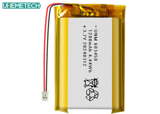 3.7V 1200mAh リチャージ可能なリチウムポリマー電池 603450 CE 電子機器用で承認