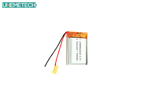 3.7V 420mAh 802030 電子機器のためのリッチャージ可能なポリマーリチウム電池