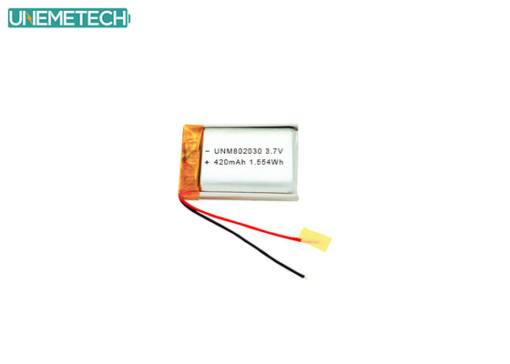 3.7V 420mAh 802030 電子機器のためのリッチャージ可能なポリマーリチウム電池
