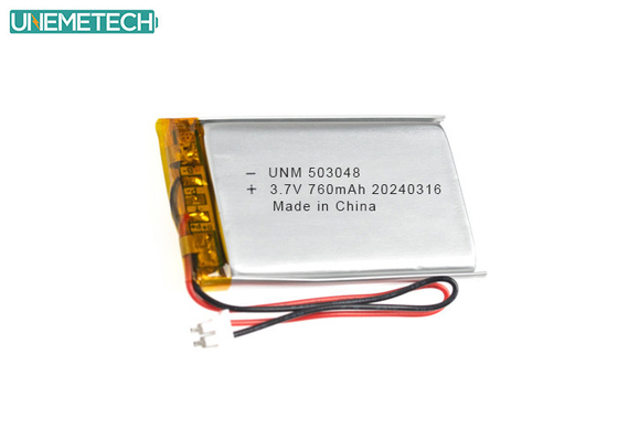 3.7V 760mAh リチウムポリマー電池 503048 電子機器のスマート用品にCE認証