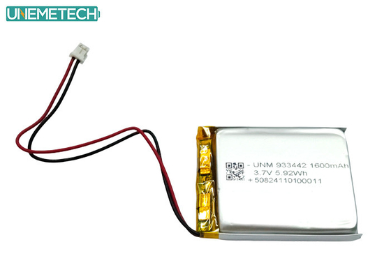 カスタムリチウムポリマー電池 3.7V 1600mAh 933442 リチウムポリマー医療用電池