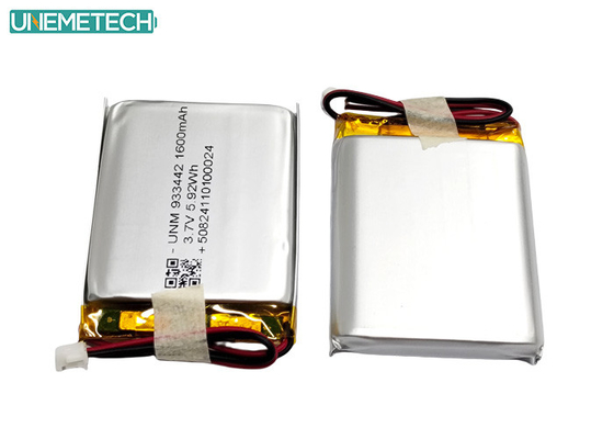 カスタムリチウムポリマー電池 3.7V 1600mAh 933442 リチウムポリマー医療用電池