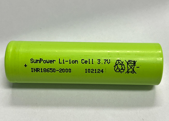 サンパワー 18650 2000mAh 20A 再充電可能なリチウムイオン電池セル 3.7V 電動工具用リチウムイオン電池
